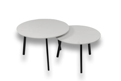 Salontafel set rond Et. Glow - ⌀ 60 + ⌀ 70 cm