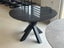 Ronde eettafel Noblesse Blue Diresco met zwart Double X-leg onderstel