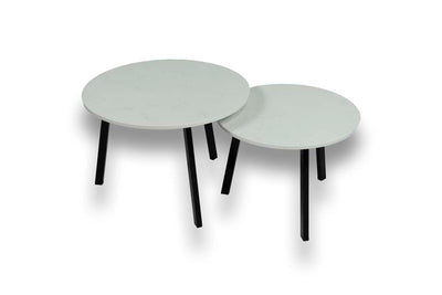 Salontafel set Frosty Carrina - ⌀ 50 + ⌀ 60 cm