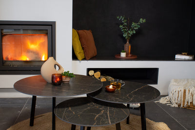 Salontafel Driedelig Rond Black Obsession