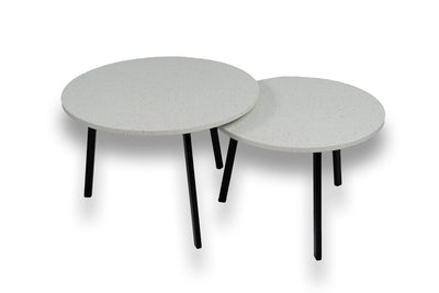 Salontafel set rond Intense White - ⌀ 60 + ⌀ 70 cm