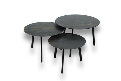 Salontafelset Rond 3-delig | Dekton Laurent Keramiek | Novi