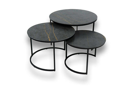 Salontafelset Rond 3-delig | Dekton Laurent Keramiek | Deluxe