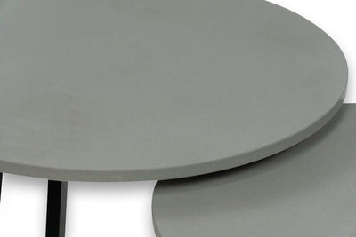 Salontafel set rond Slate Medium Grey - ⌀ 60 + ⌀ 70 cm