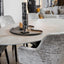 Luxe ovale eettafel keramiek Fume met Matrix poot
