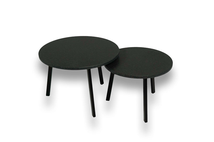 Salontafel set rond Nero Zimbabwe Vulcano