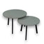 Salontafel set rond Noble Concrete Grey - ⌀ 50 + ⌀ 60 cm