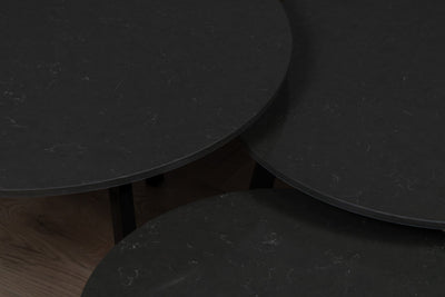 Salontafel set driedelig Novi Piatra Grey - ⌀ 50 + ⌀ 60 + ⌀ 70 cm