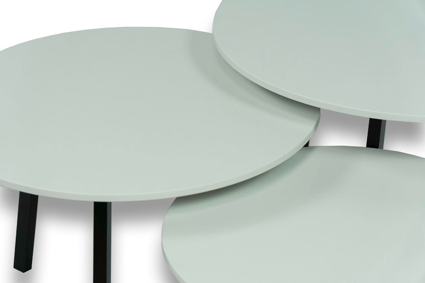 Salontafel set rond driedelig Pure White - ⌀ 50 + ⌀ 60 + ⌀ 70 cm