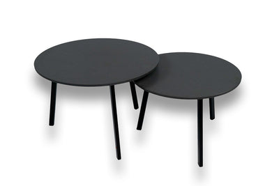 Salontafel set rond Raven - ⌀ 60 + ⌀ 70 cm