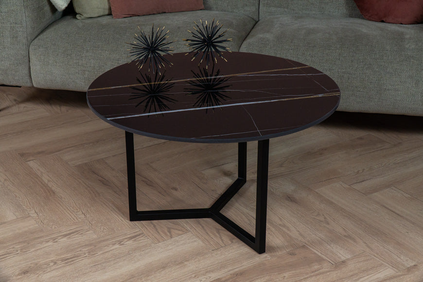 Salontafel rond Sahara Noir - ⌀ 80 cm