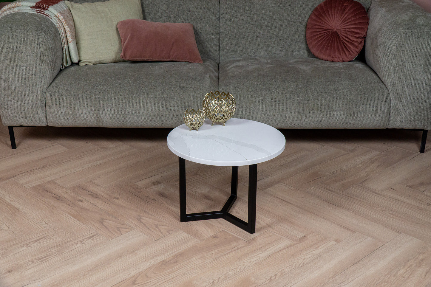 Salontafel Rond Calacatta Gold Light