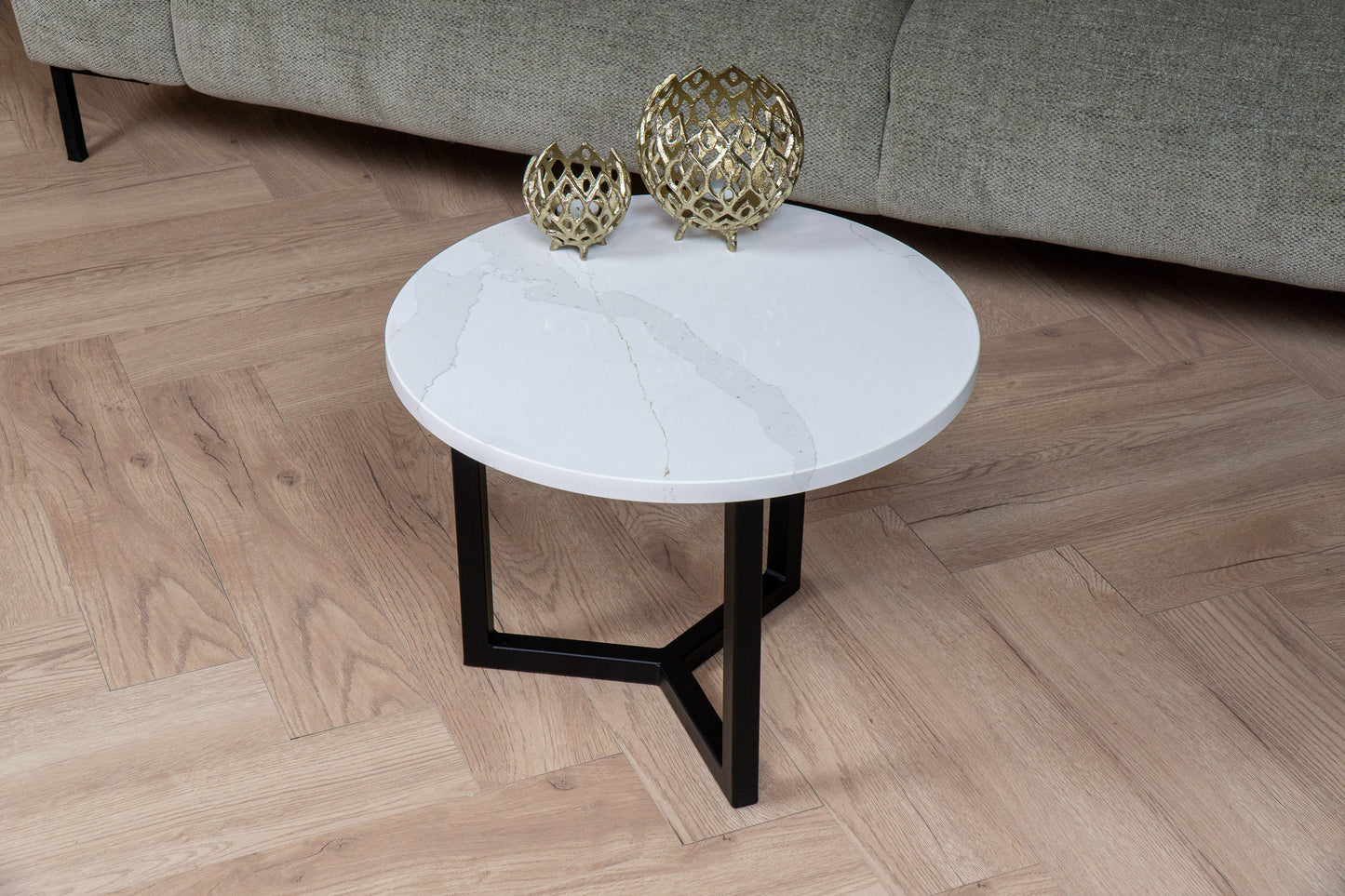 Salontafel Rond Calacatta Gold Light