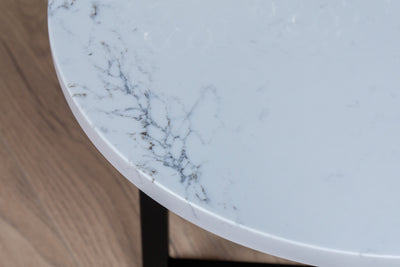 Salontafel Rond Premium Venatino Alabaster White - ⌀ 50 cm