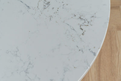 Salontafel rond Premium Venatino Alabaster White - ⌀ 80 cm