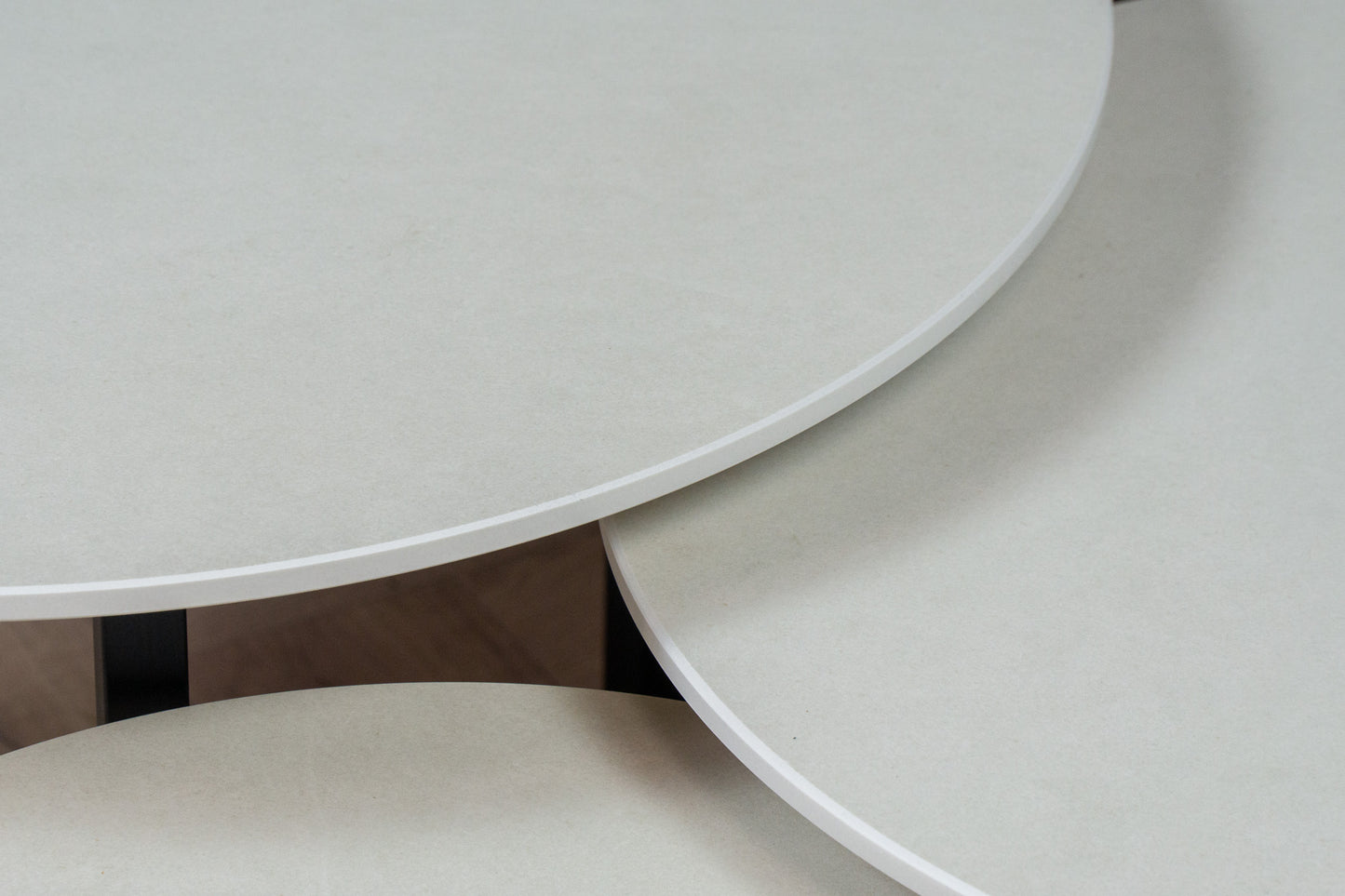 Salontafel set rond driedelig Premium Dekton Nacre - ⌀ 50 + ⌀ 60 + ⌀ 70 cm