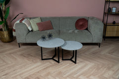 Salontafel set rond Beton Grey - ⌀ 50 + ⌀ 60 cm