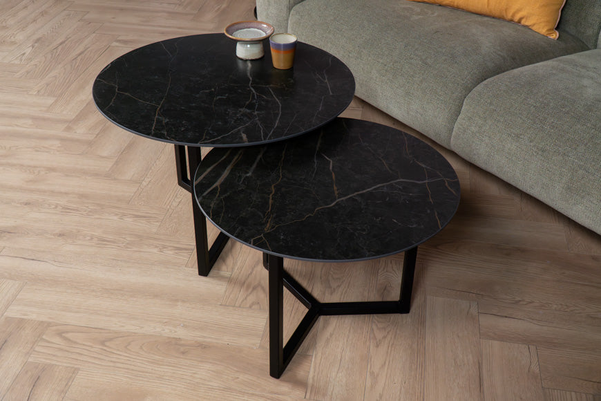 Salontafel set rond Premium Black Obsession