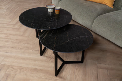 Salontafel set rond Premium Black Obsession