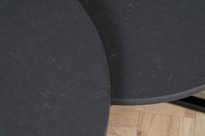 Salontafel set rond Premium Raven - ⌀ 60 + ⌀ 70 cm