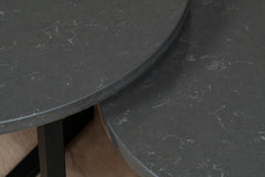 Salontafel set rond Piatra Grey - ⌀ 50 + ⌀ 60 cm