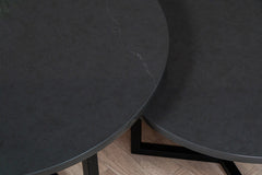 Salontafel set rond Piatra Grey - ⌀ 60 + ⌀ 70 cm