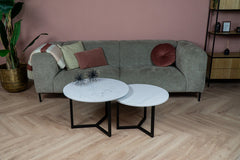 Salontafel set rond Noble Grey - ⌀ 60 + ⌀ 70 cm