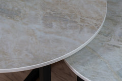 Salontafel set rond Dekton Arga - ⌀ 50 + ⌀ 60 cm