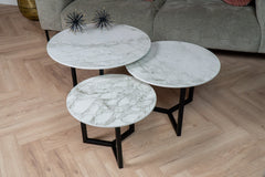 Salontafel set rond driedelig Dekton Bergen - ⌀ 50 + ⌀ 60 + ⌀ 70 cm