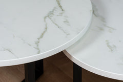 Salontafel set rond Calacatta Silk - ⌀ 50 + ⌀ 60 cm
