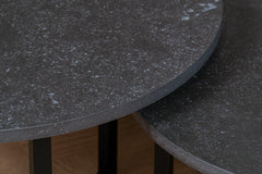 Salontafel set rond Dekton Fossil - ⌀ 60 + ⌀ 70 cm
