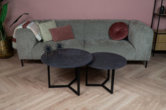 Salontafel set rond Dekton Fossil - ⌀ 60 + ⌀ 70 cm