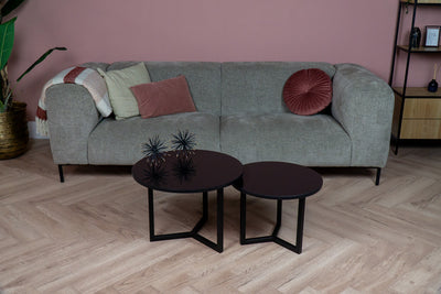 Salontafel Rond Beach Black Tweedelig