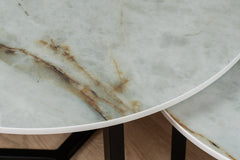 Salontafel set rond Himalaya Crystal Ultra Soft - ⌀ 60 + ⌀ 70 cm