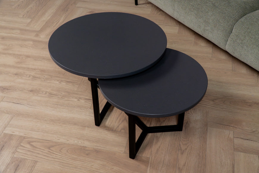 Salontafel set rond Premium Marengo - ⌀ 50 + ⌀ 60 cm