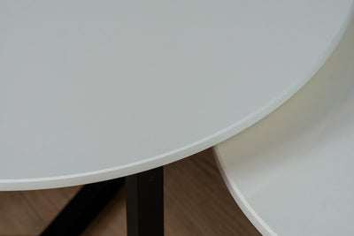 Salontafel set rond Premium Arctic White - ⌀ 50 + ⌀ 60 cm