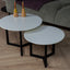 Salontafel set rond Arctic White - ⌀ 50 + ⌀ 60 cm