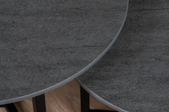 Salontafel set rond Beton Grey - ⌀ 60 + ⌀ 70 cm