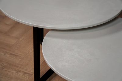 Salontafel set rond Caesarstone Organic White - ⌀ 60 + ⌀ 70 cm
