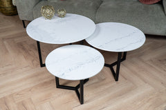 Salontafel set rond driedelig Et. Noctis - ⌀ 50 + ⌀ 60 + ⌀ 70 cm