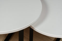 Salontafel set rond Iconic White - ⌀ 50 + ⌀ 60 cm