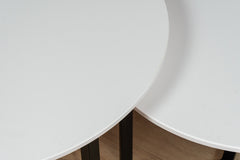 Salontafel set rond Iconic White - ⌀ 60 + ⌀ 70 cm