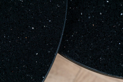Salontafel set rond Premium Negro Stellar - ⌀ 50 + ⌀ 60 cm
