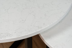 Salontafel set rond Venato Puro - ⌀ 60 + ⌀ 70 cm