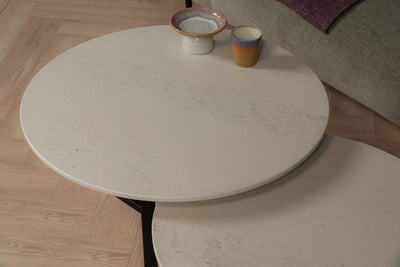 Salontafel set rond Premium Dekton Danae - ⌀ 60 + ⌀ 70 cm