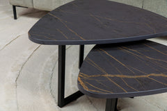 Salontafelset Organische vorm Dekton Laurent