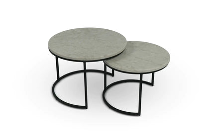 Salontafelset Rond 2-delig | Technistone Glencoe Composiet | Deluxe