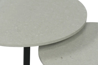 Salontafel set rond Premium Clamshell - ⌀ 50 + ⌀ 60 cm