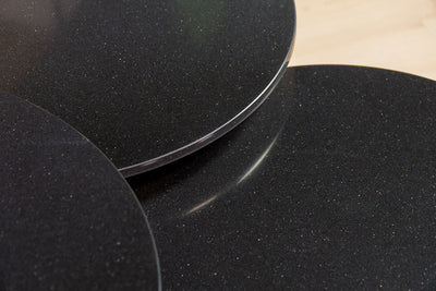Salontafel set rond driedelig Negro Tebas - ⌀ 50 + ⌀ 60 + ⌀ 70 cm