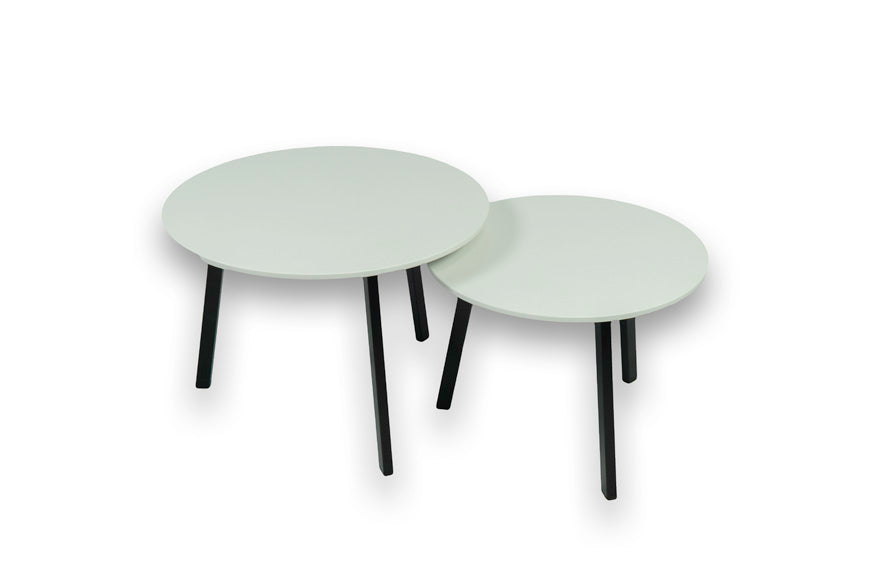 Salontafel set Supreme white - ⌀ 50 + ⌀ 60 cm